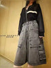 黑色工装短身牛仔褲 Carpenter Denim Pants